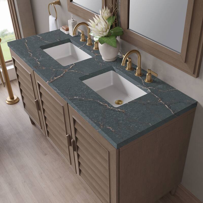 James Martin Vanities 620-V60D-FPBL Portland 60" Free Standing Double