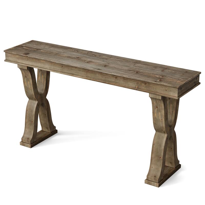 Solid Wood Console Table, Entryway Table, Long Sofa Side Hallway Foyer Table for Living Room