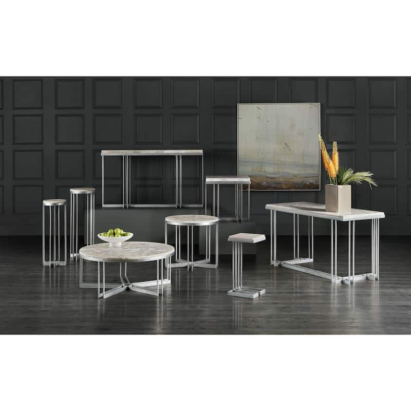 Hooker Furniture 5934-50003-00 Melange 14" Diameter Onyx Top Steel