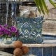 preview thumbnail 2 of 7, Arden Selections Sapphire Blue Leala Damask Throw Pillow, 2 Pack - 16 in L x 16 in W x 5 in H
