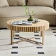 preview thumbnail 14 of 26, 31.5 Inch Round Coffee Table with Sturdy Pedestal