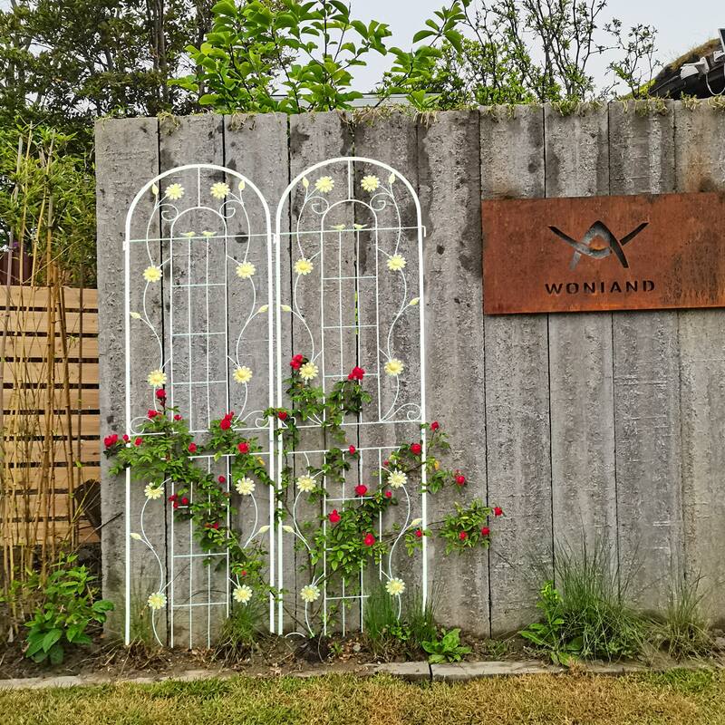 2/4 Pack Garden Trellis for Climbing Plants, 86.7" x 19.7" Metal Plant Trellis for Potted Plant Support Tall Wall Iron Trellis