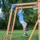 preview thumbnail 6 of 11, Backyard Discovery Beach Front Cedar Wood Swing Set, Slide, Play Deck - 14'1" x 14'5"