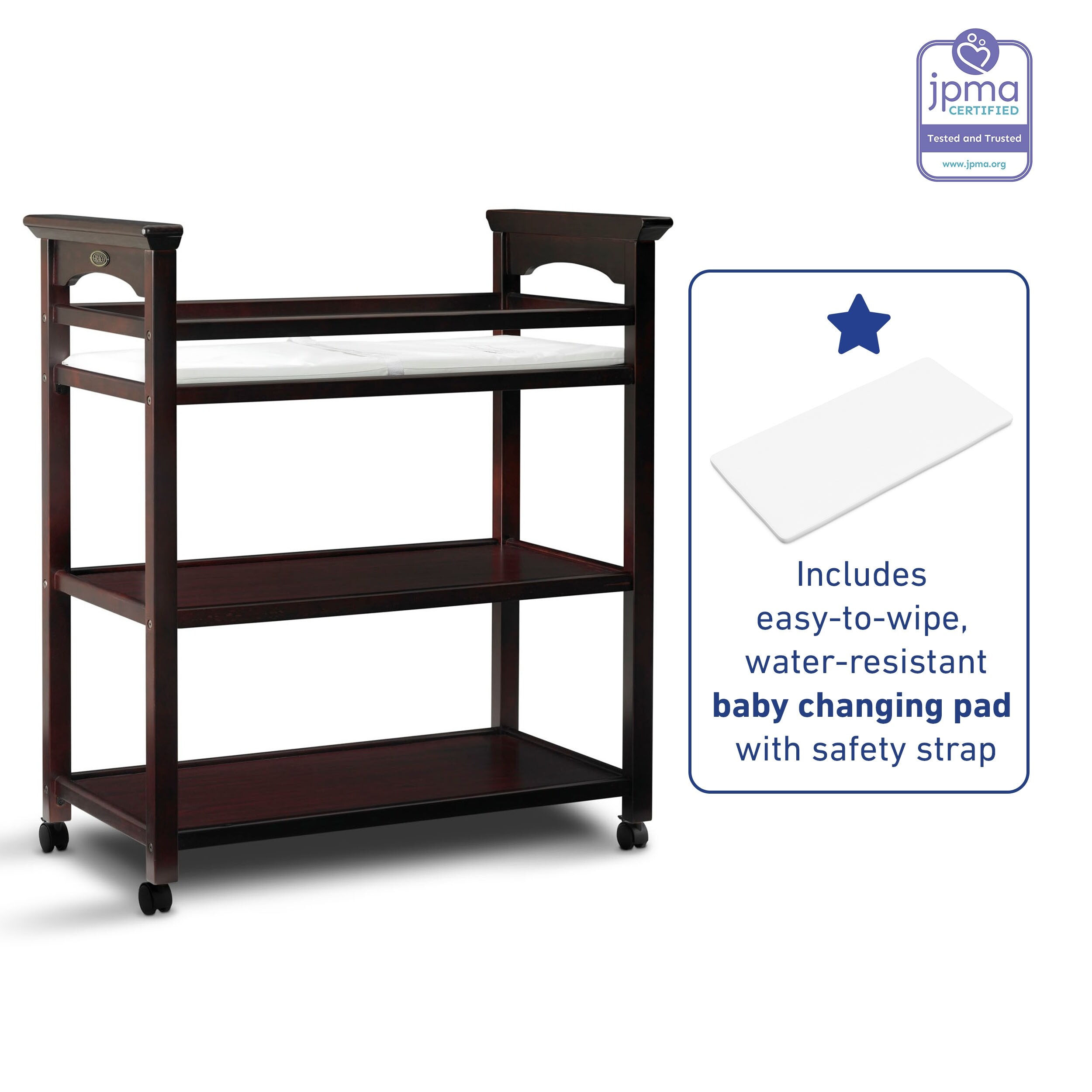 graco arlington changing table