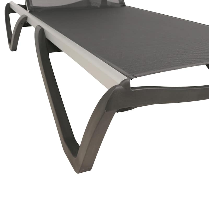 Furnish Theory Seabreeze Deck Patio Sunlounger Sun Lounger Lounge Chair Sling Chaise Lounger (Various Frame & Mesh Colors)