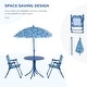 preview thumbnail 16 of 31, Outsunny Kids Folding Picnic Table and Chair Set with Removable & Adjustable Umbrella