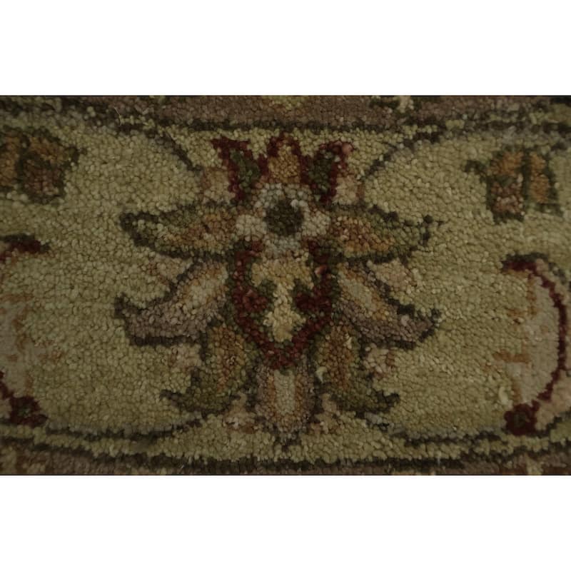 Hand Knotted Oriental 100% Wool Carpet Traditional All-Over Red Peshawar Area Rug - 4' 0'' X 4' 0''