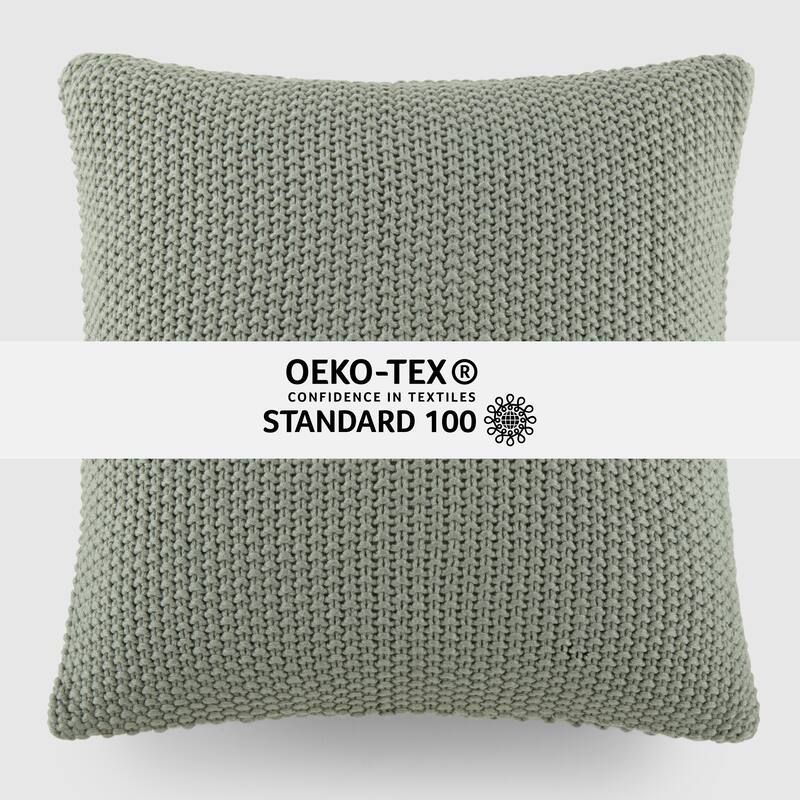 Seed Stitch Knit Acrylic Decor Throw Pillow
