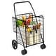 preview thumbnail 13 of 16, Jumbo Basket for Grocery Laundry Travel with Swivel Wheels - 24" x 24" x 40" (L x W x H)