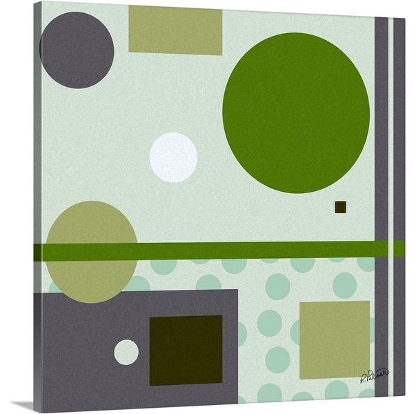 "Green Geo" Canvas Wall Art