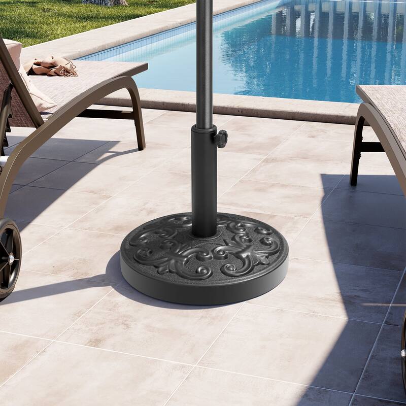 Round Outdoor Patio Market Umbrella Base Holder Filled with Concrete Cement for Table Umbrella
