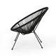 Anson Outdoor Steel Chairs w/ Hammock Rattan Seating (Set of 2) by Christopher Knight Home