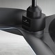 preview thumbnail 11 of 9, Modern Black 3-Blade 52" Indoor Outdoor Ceiling Fan with Remote, No Light