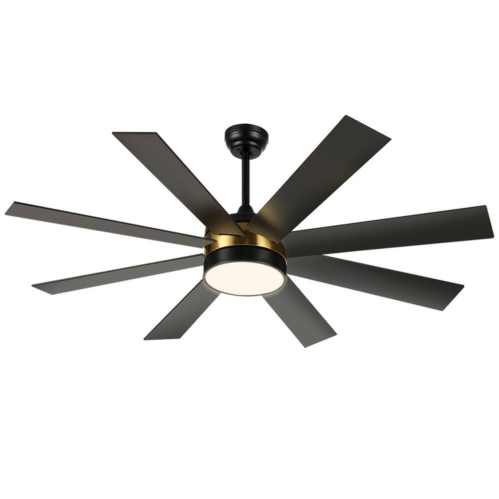 Moasis 60-inch 8 Blades Ceiling Fan with Light and Remote Control
