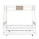 preview thumbnail 3 of 6, Twin Over FULL Metal Bunk Bed with Trundle 2-Side Ladder and Guardrail
