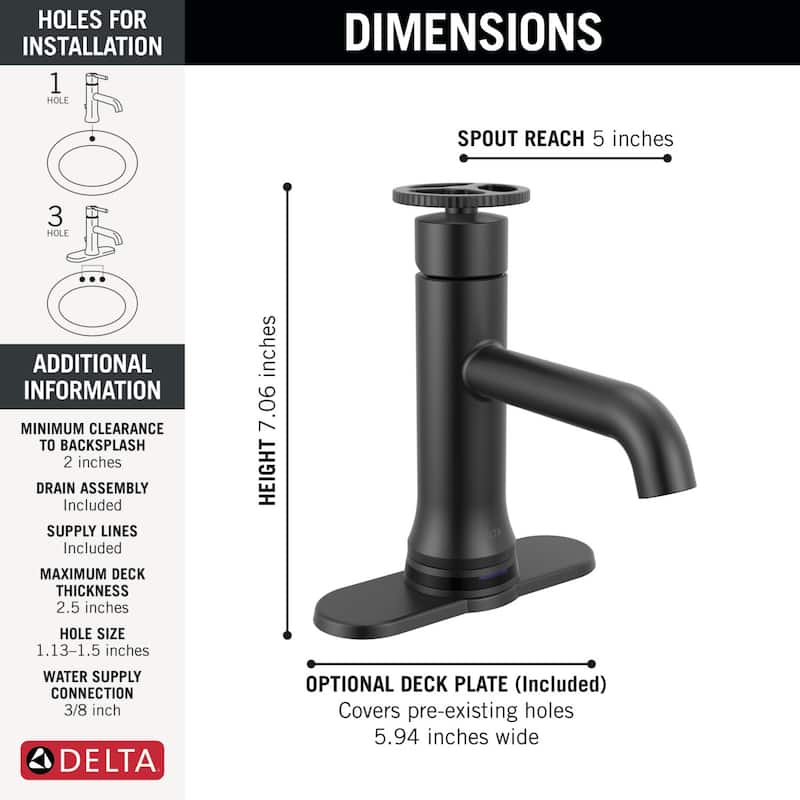 Delta 558T-MPU-DST Trinsic Touch2O Touchless 1.2 GPM Single Hole - Champagne Bronze