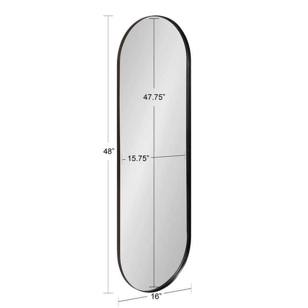 dimension image slide 1 of 7, Kate and Laurel Rollo Capsule Framed Wall Mirror