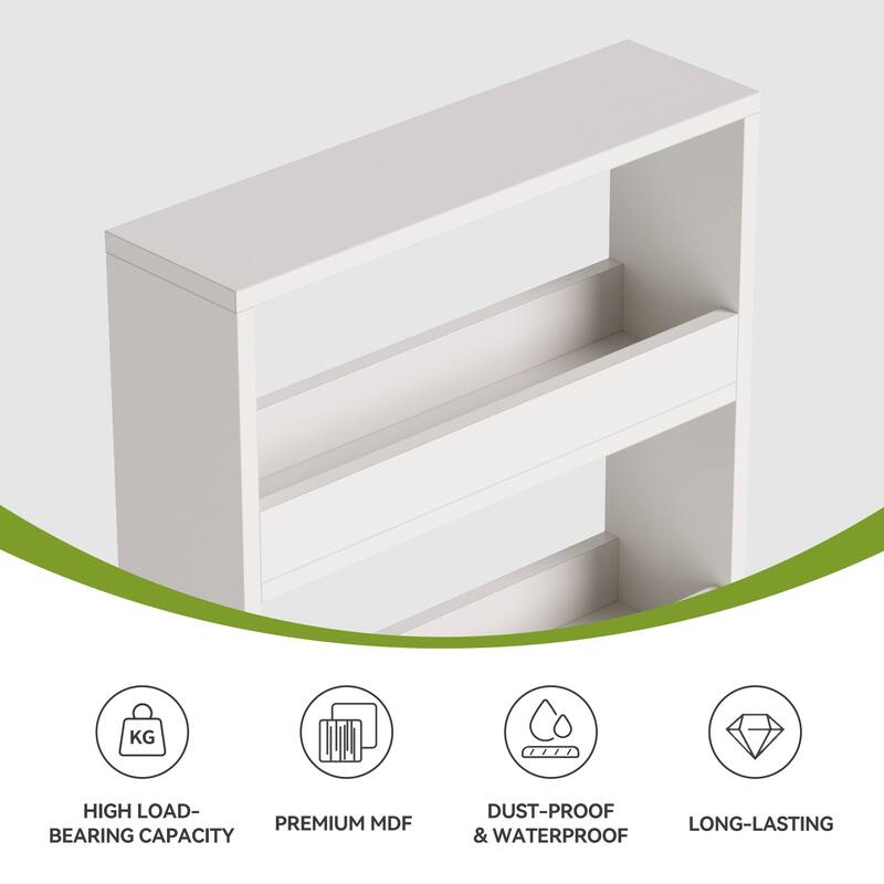 5-tier Slim Storage Rolling Cart with Handle and Wheels