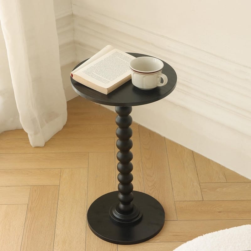 Round Side Table - 11.8"D x 11.8"W x 21.6"H