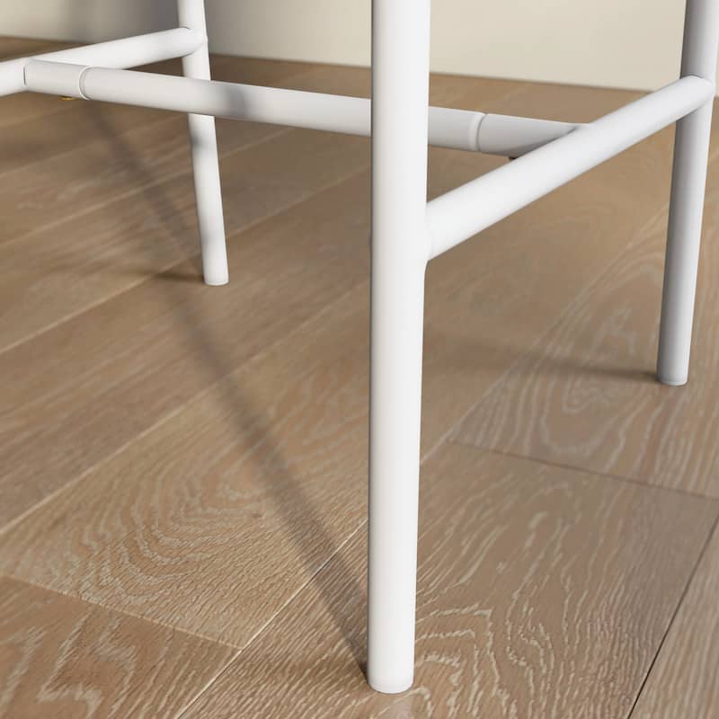 Wood Industrial Dining Chair Set of 2, White - 18.50" W x 23.47" D x 32.44" H