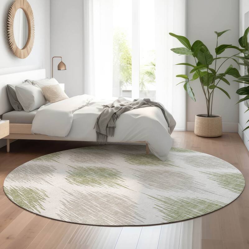 Premium Washable Super Soft Mayfield Rug - Aloe - 8' x 8'
