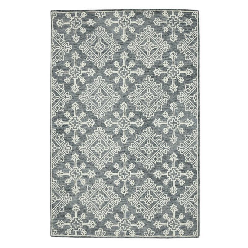 HomeRoots Geometric Transitional Rectangle Area Rug - 132.00 in. x 96.00 in. x 0.40 in.