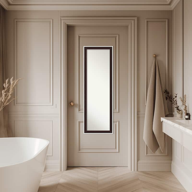 Maya Non-Beveled Framed Full-Length On the Door Mirror