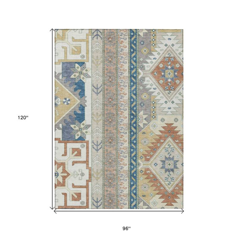 HomeRoots Aztec Transitional Rectangle Outdoor Rug