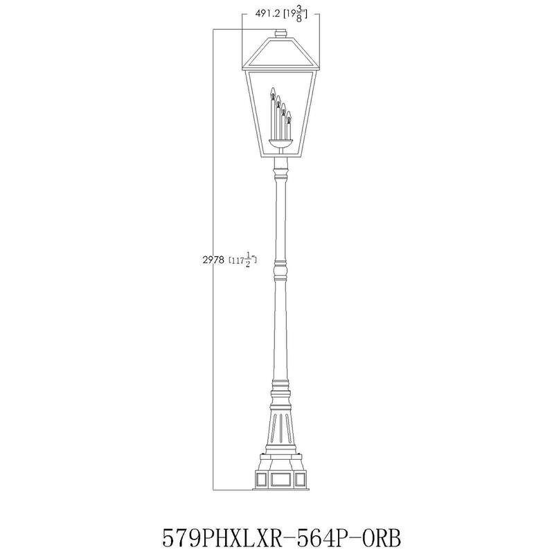 Z-Lite 579PHXLXR-564P Talbot 4 Light 117" Tall Outdoor Single Head