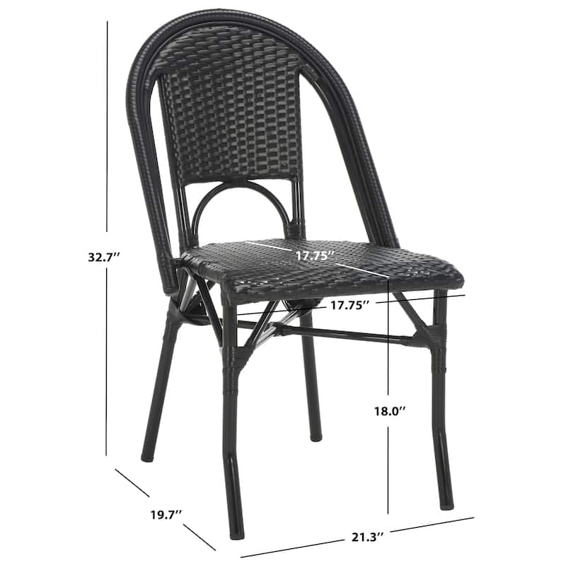 SAFAVIEH Outdoor Patio Furniture Torino Side Chair (Set of 2) - 21"W x 20"D x 33"H