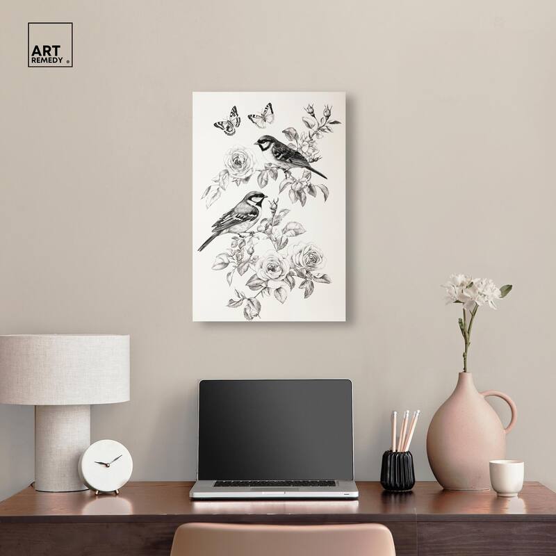 Perched Pair I Canvas by Art Remedy, Gallery Wrapped