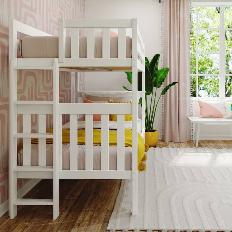 Max and Lily Twin over Twin Bunk Bed with Ladder on End