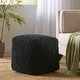 preview thumbnail 3 of 27, Moloney Modern Microfiber Chenille Square Pouf by Christopher Knight Home Charcoal