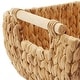 preview thumbnail 14 of 45, Hyacinth Seagrass Oval Storage Baskets with Wooden Handles Woven Bins