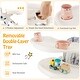 preview thumbnail 45 of 47, Multifunctional Folding Baby High Chair with Rolling Wheels and Adjustable Height - 40" x 23" x 36"-43.5"(L x W x H)