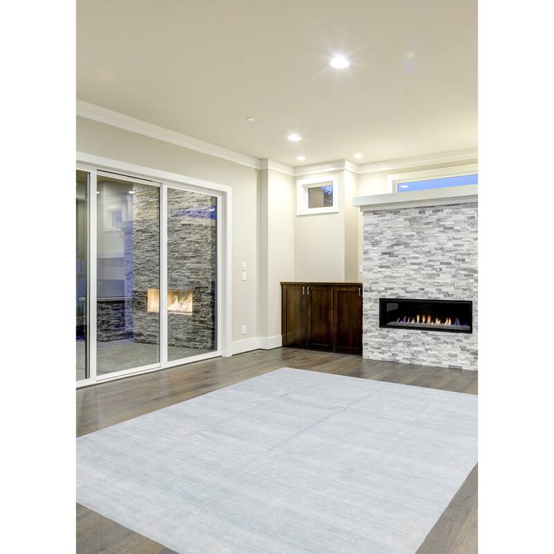 ECARPETGALLERY Hand Loomed Kashkuli Gabbeh Light Blue Wool Rug - 8'2 x 9'10