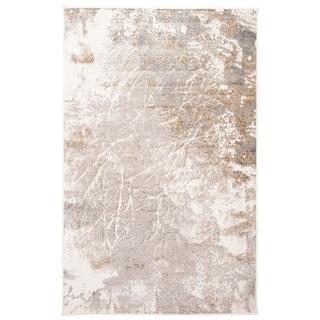 ECARPETGALLERY Machine Woven Storm Ivory Area Rug