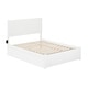 preview thumbnail 11 of 13, AFI Canyon Full Solid Wood Platform Bed with Footboard & Full Trundle in White