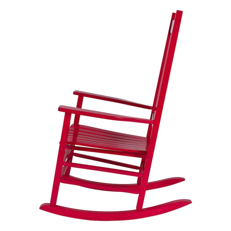 Heritage Solid Wood Outdoor Patio Rocking Chair Rocker (Set of 2)