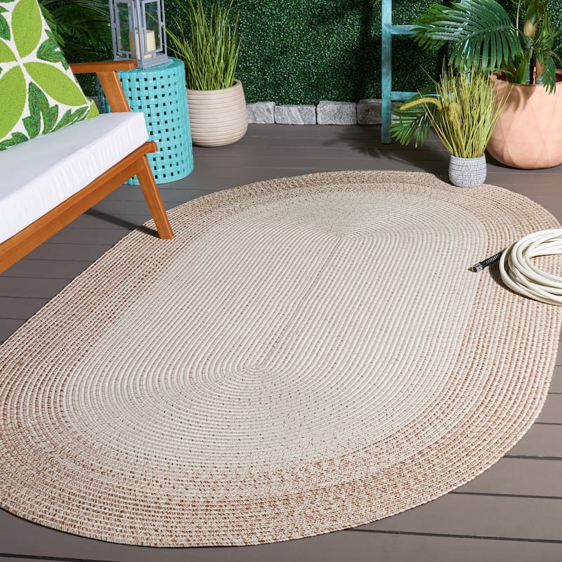 SAFAVIEH Handmade Braided Eiry Washable Indoor/Outdoor Rug - Weather Resistant & Easy Cleaning
