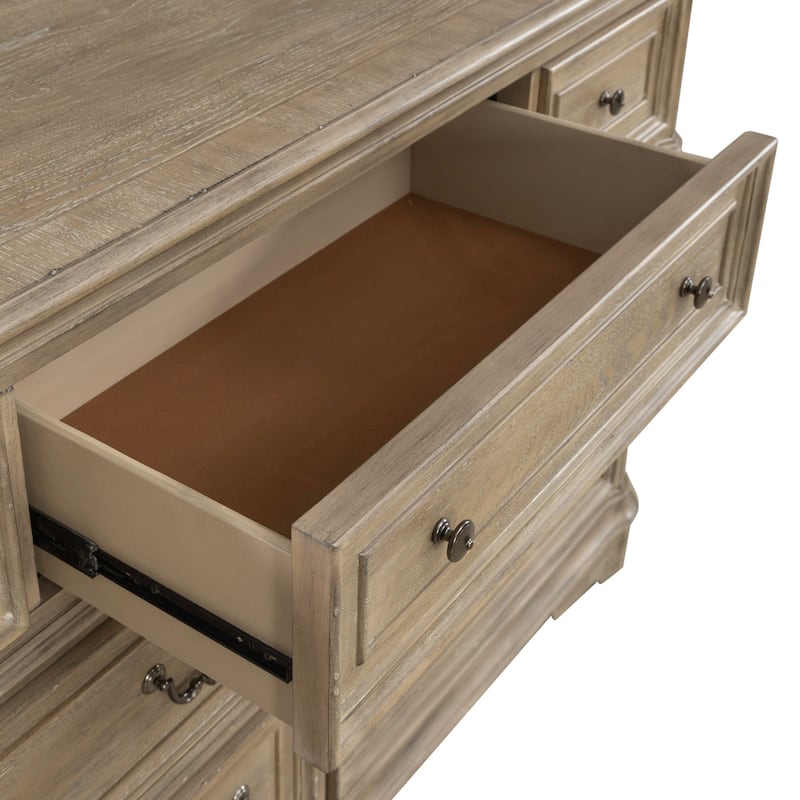 Liberty Furniture Magnolia Manor Upholstered Bed, Dresser & Mirror, Chest - California King, King or Queen