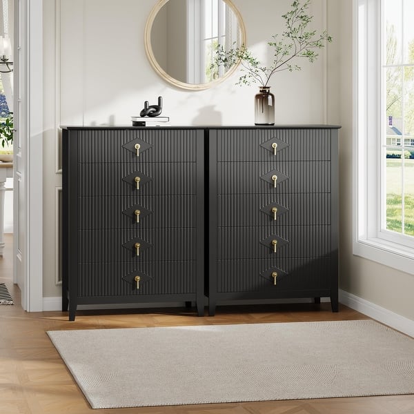 tall modern dresser for bedroom Tall Modern Dresser in Walnut - Solid Wood