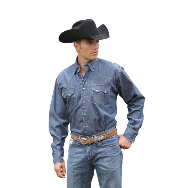 men's denim cowboy shirt