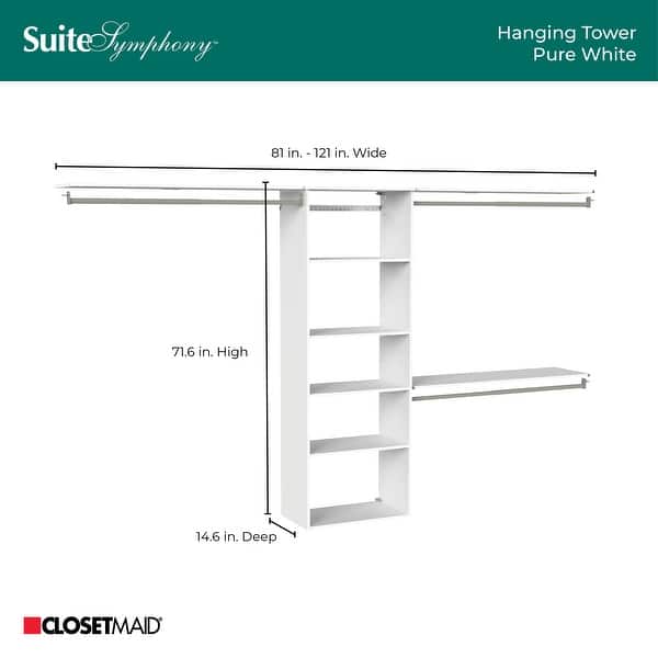 ClosetMaid SuiteSymphony Modern 4-Drawer 2-Door Hanging Closet System ...