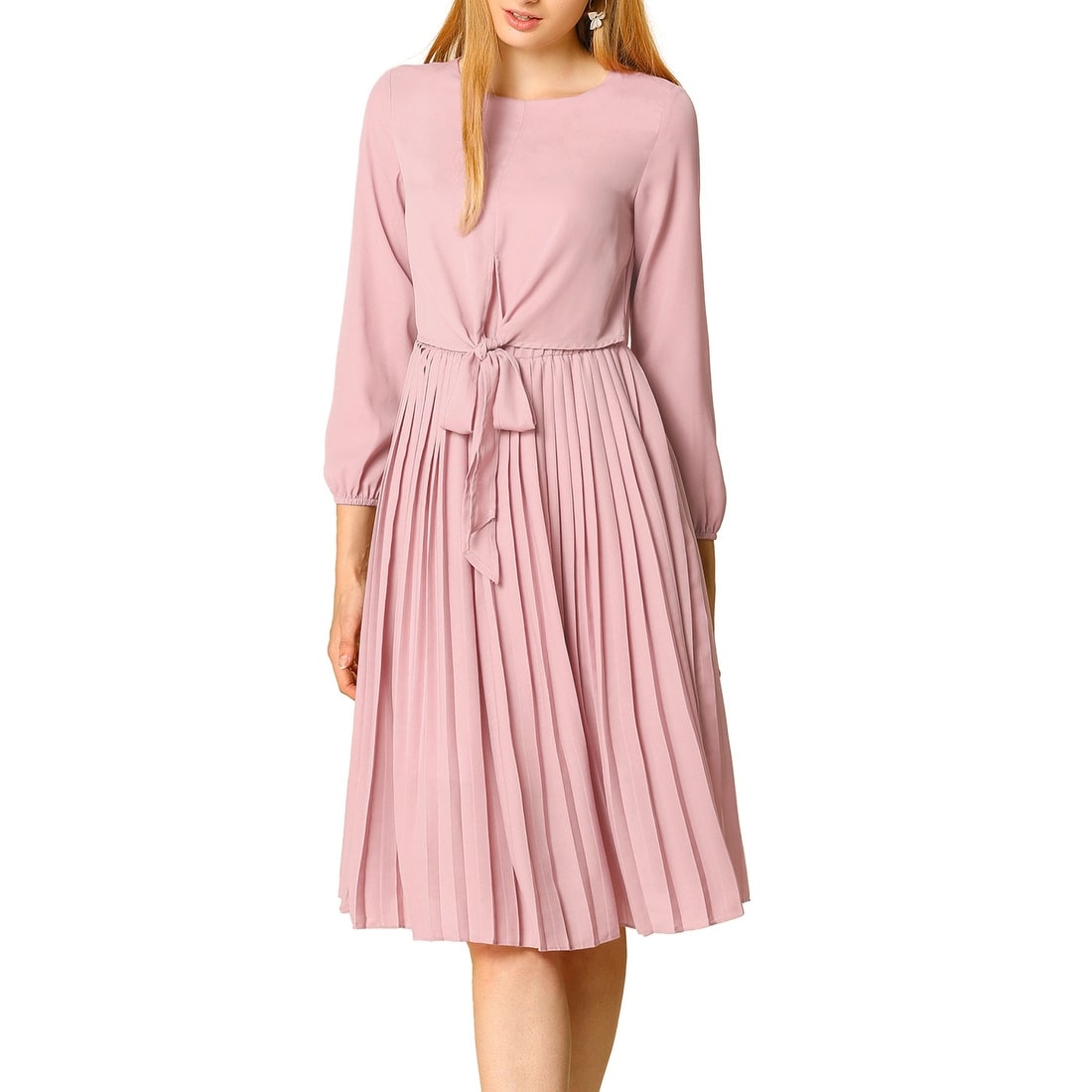 knee length pleated dress