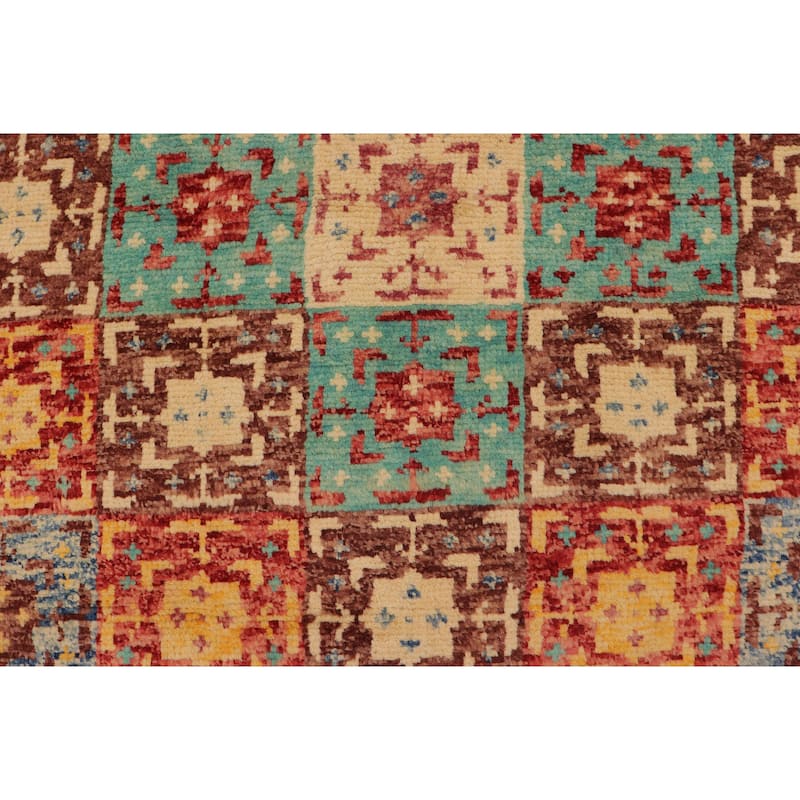 Bohemian Balochi Woodward Red/Beige Hand Knotted Wool Rug - 4'3'' x 6'0''