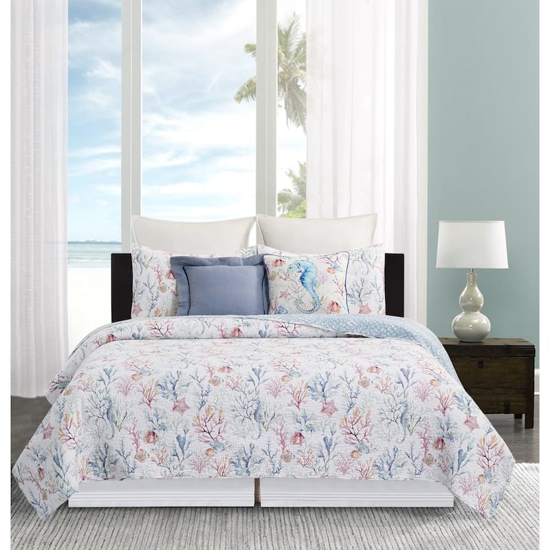 Nori Coral Quilt Set Bedding Collection