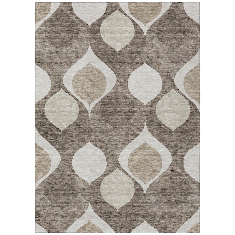 Machine Washable Indoor/ Outdoor Chantille Geo Contemporary Rug