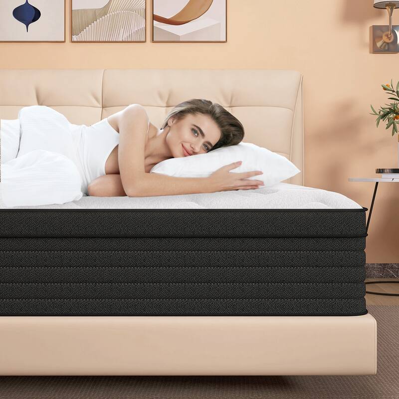 12 inch Medium Euro Top Memory Foam Hybrid Twin Mattress in a Box