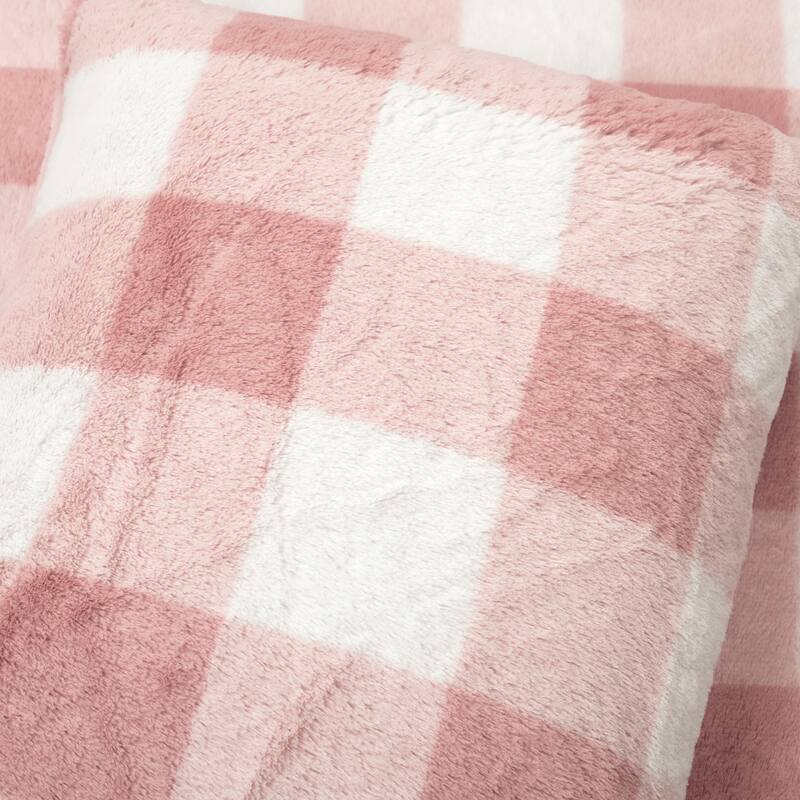 Lush Decor Plaid Ultra Soft Faux Fur Light Weight All Season Kids Back To Campus Comforter Set